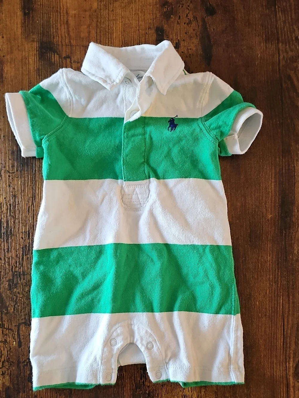 Ralph Lauren Classic Preppy Polo One Pc Rugby Prep Rich Old Money Baby 3M Summer